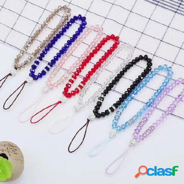 Lanyard for keys universal artificial crystal pearl neck