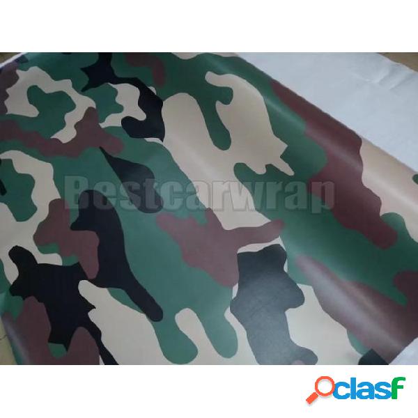 Large army green camoufalge vinyl for car wrap with air