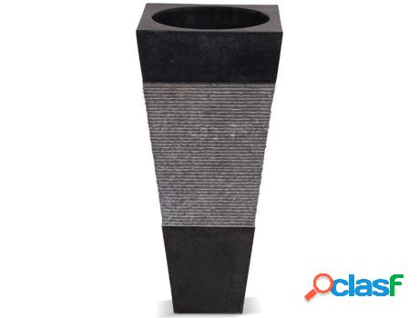 Lavabo VENTE UNIQUE Mido (Piedra - Negro - 90x40x40 cm)