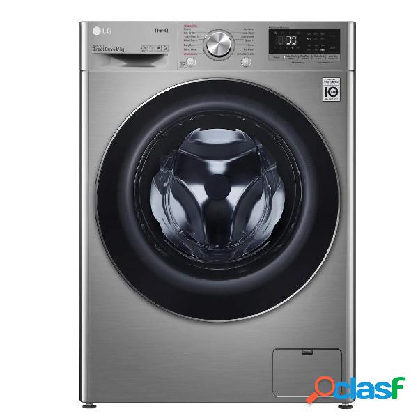 Lavadora LG F4WV7009S2S Inox 9Kg Vapor Wifi IA