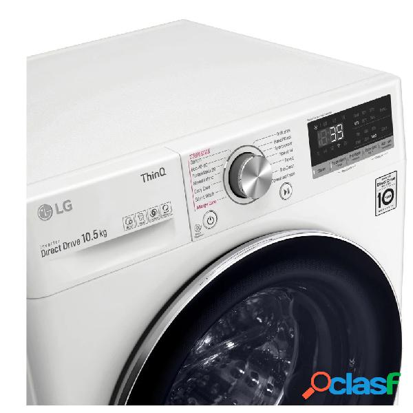 Lavadora LG F4WV7010S2W Blanco 10.5Kg Wifi Vapor