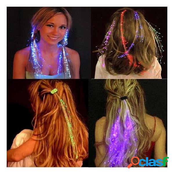 Led hair flash braid colorful luminous braids plastic wig
