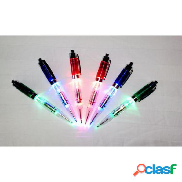 Led light ballpoint pen cheap led glow light up pens plastic