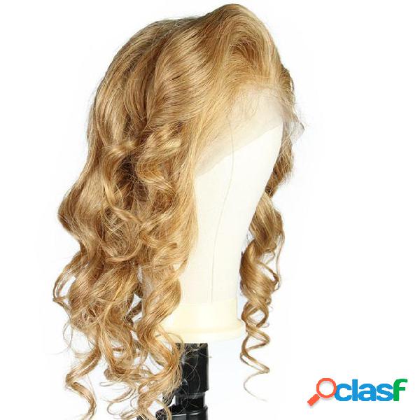 Lin man blonde lace front human hair wig peruvian remy hair