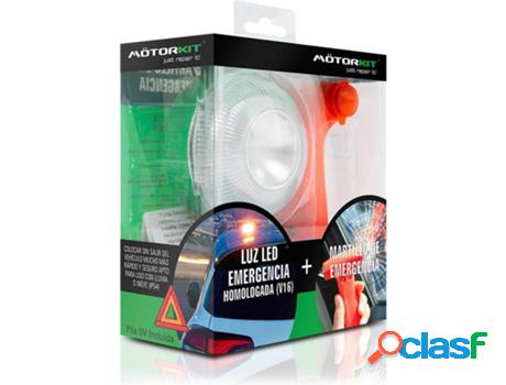 Linterna de Advertencia MOTORKIT V16 + Martilho (Naranja -