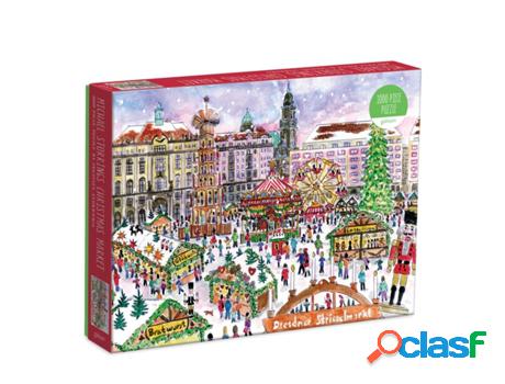 Livro michael storrings christmas market 1000 piece puzzle