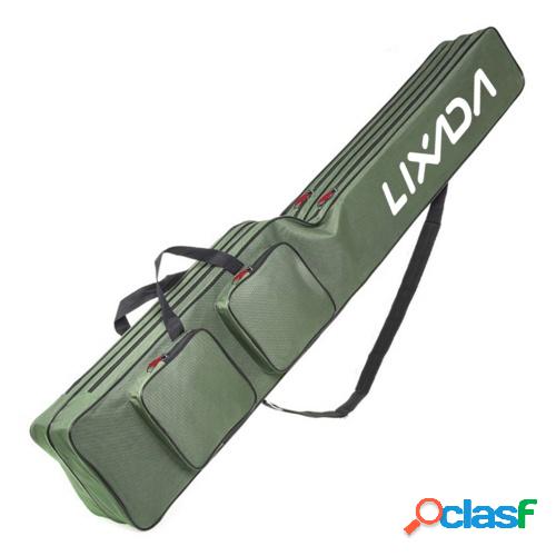 Lixada Bolsa de pesca de dos capas 130 cm Bolsa de carrete