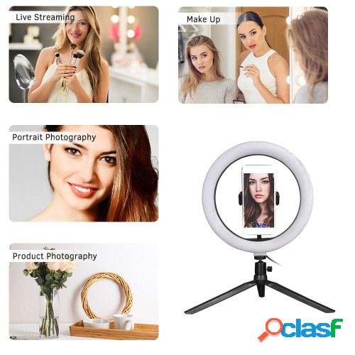Lámpara ajustable de 10 "regulable LED Selfie ronda luz