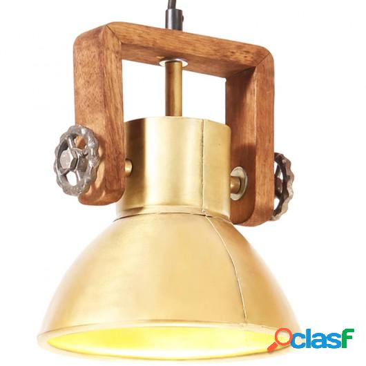 Lámpara colgante industrial redonda 25 W latón 19 cm E27