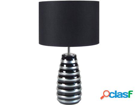 Lámpara de Mesa TOSEL Symphonie (Negro, Negro Cilíndrico -