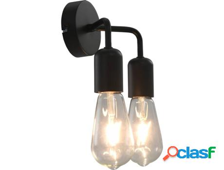 Lámpara de Pared VIDAXL Metal (2W - E27 - 9 x 2.5 cm)