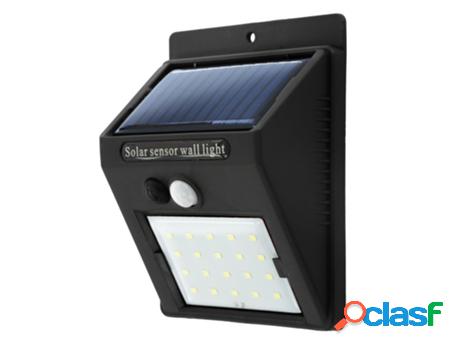 Lámpara solar con detector de movimiento 20 focos LED IP65