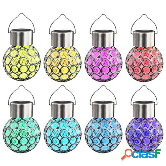 Lámparas solares colgantes 8 unidades LED RGB