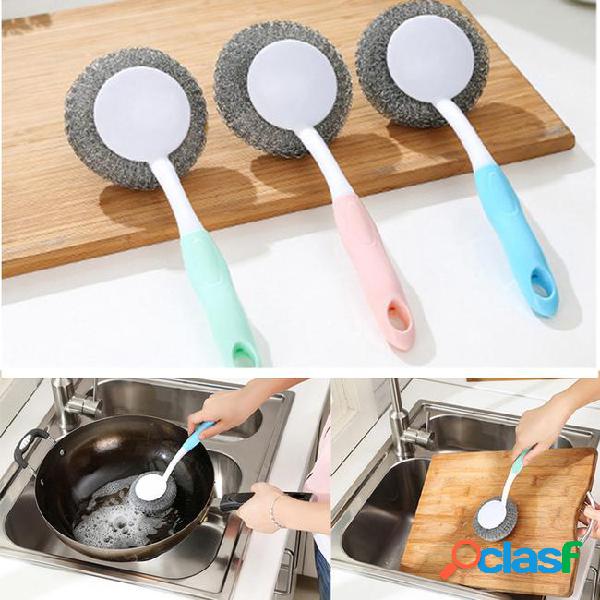 Long handle kitchen hanging dishes pot cleaning brushes