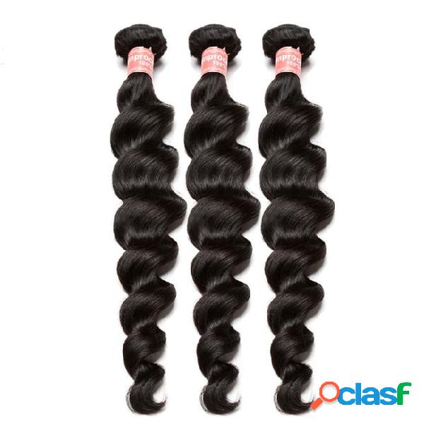 Loose wave bundles brazilian virgin hair weave bundles 100%