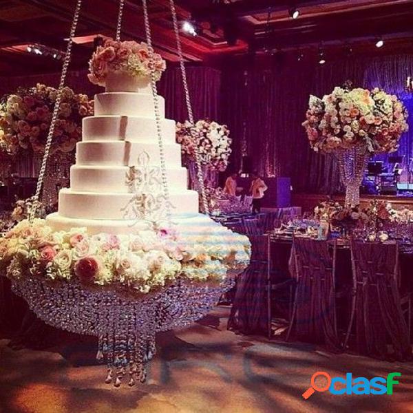 Luxury hanging cake rack wedding cake stand transparent