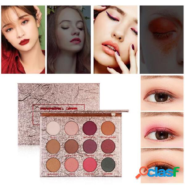 Maange 12 colors makeup shimmer eye shadow palette