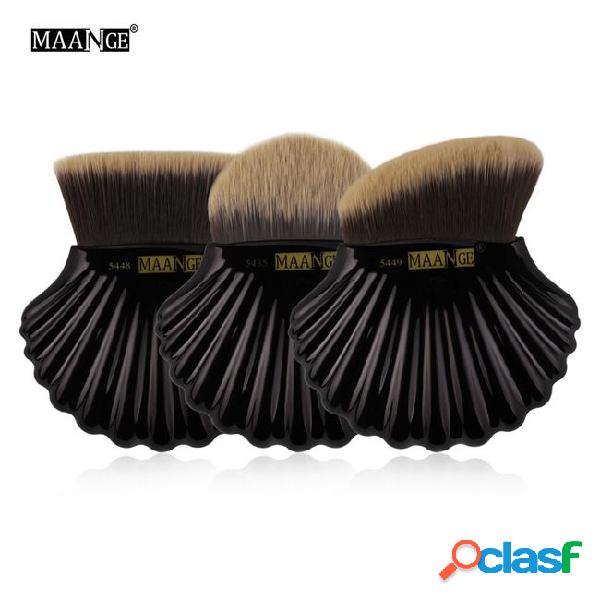 Maange professional 3pcs shell makeup brushes set foundation