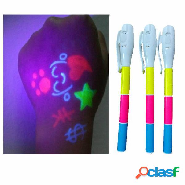 Magic 3 colors uv fluorescent pen light combo creative