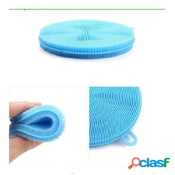 Magic silicone dish bowl cleaning brushes scouring pad pot