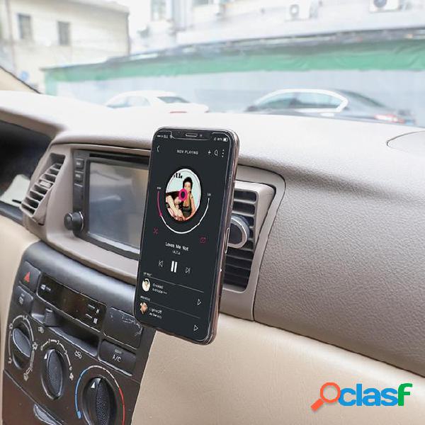 Magnetic cell phone car mount double air vent holder clips