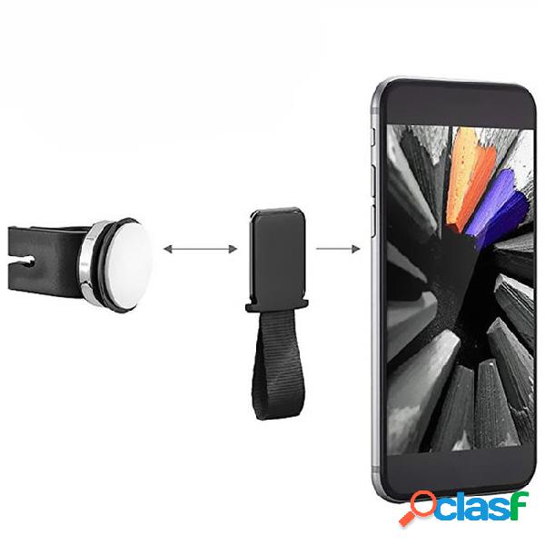 Magnetic finger holder for smartphone mobile strap and stand