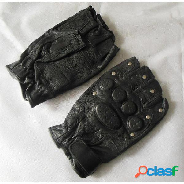 Man's top quality genuine leather gloves gym