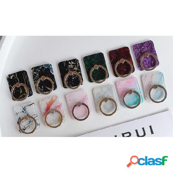 Marble 360 degree finger ring holder universal mobile phone