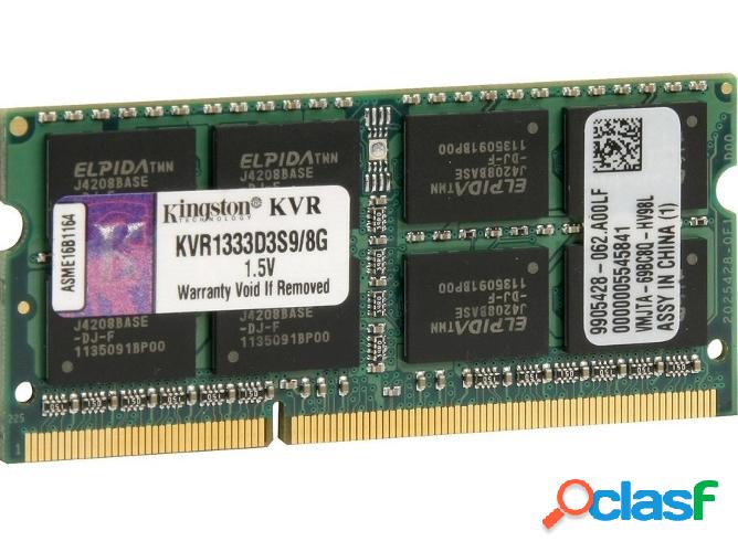 Memoria RAM DDR3 KINGSTON KVR1333D3S9/8G (1 x 8 GB - 1333