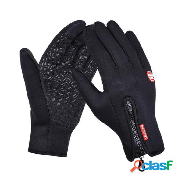 Men classic winter leather gloves touch screen gloves male