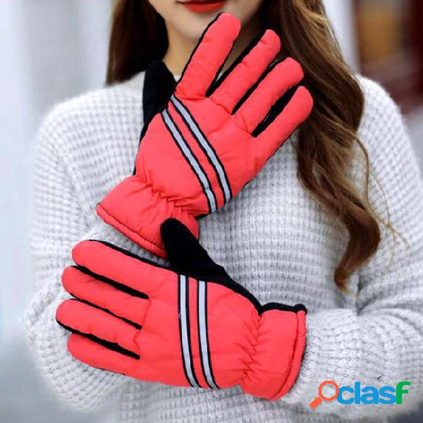 Men women winter gloves thick soft windproof full finger