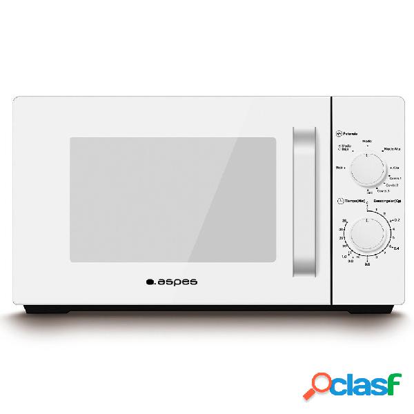 Microondas ASPES AMW120BEG Blanco Espejo Grill 20L