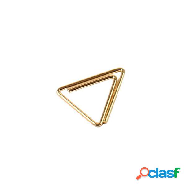 Mini metal paper clips gold oval plum blossom triangle paper