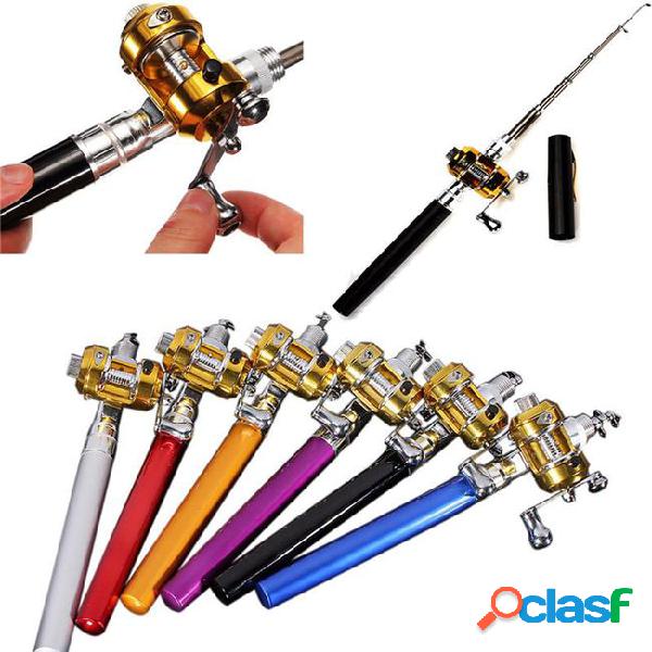 Mini pocket telescopic fishing pole aluminum alloy pen