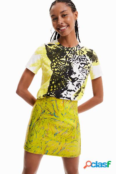 Minifalda slim arty - YELLOW - XS