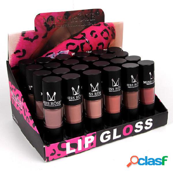 Miss rose 12pcs/lot matte lipstick waterproof liquid