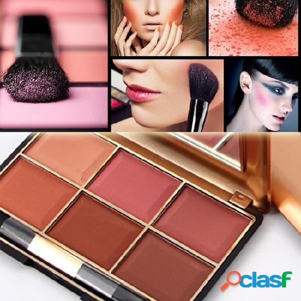 Miss rose 6-color blusher palette professional mineral blush