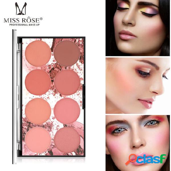 Miss rose blush palette 8colors long lasting cheek