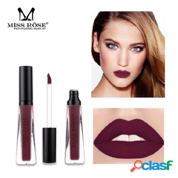Miss rose brand matte lip gloss transparent tube easy to