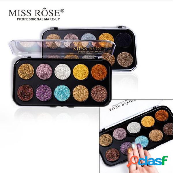 Miss rose waterproof long lasting 10 colors shimmer glitter