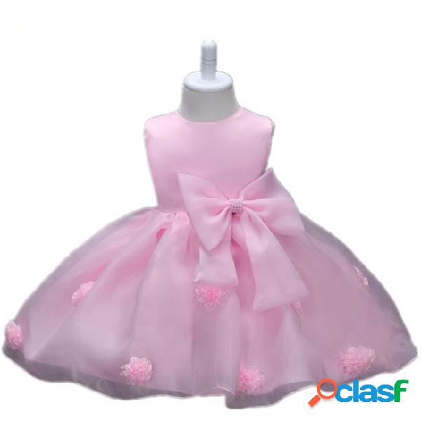 Morenna white & pink baby baptsm dress 0-24m newborn bebes