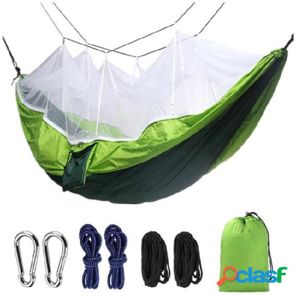 Mosquito net hammock 12 colors 260*140cm outdoor parachute