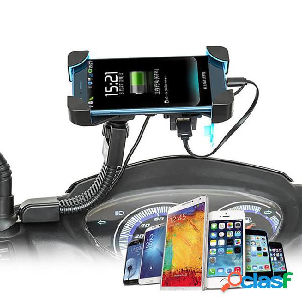 Motorcycle mobile phone holder charger support e-bicycle