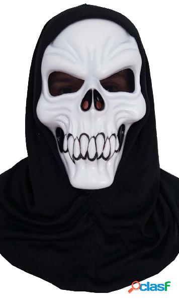 Máscara de Esqueleto Colmillos con Capucha