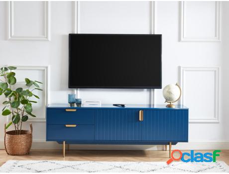 Mueble Bajo para TV VENTE-UNIQUE Likana (Azul y Dorado -