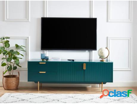 Mueble Bajo para TV VENTE-UNIQUE Likana (Verde y Dorado -