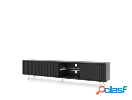 Mueble de TV SELSEY Bello Negro (175 x 43.5 x 31.3)