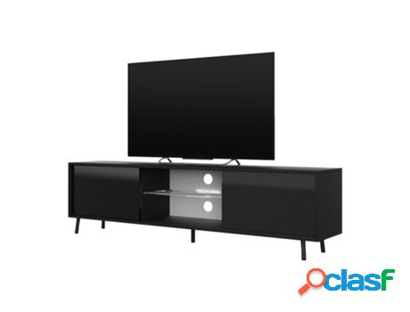 Mueble de TV SELSEY Lefyr Negro (137 x 51 x 35)