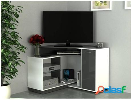 Mueble de TV VENTE UNIQUE (Gris, Blanco - Madera -