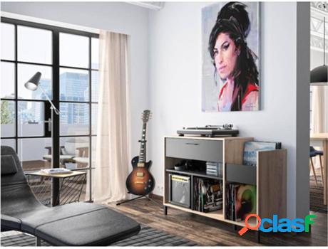 Mueble para Tocadiscos VENTE UNIQUE Jazzy (Roble - Painel de